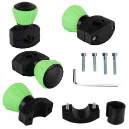 Žalia rutulinio guolio vairo rankenėlė, skersmuo 52 mm