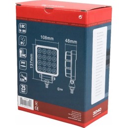 Kvadratinė LED darbo lempa 25w 3040 lm 10 30v s