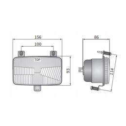 Priekiniai žibintai h4 156x93 e8 artimųjų šviesų kelio žibintai