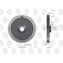 PTO pastovios pavaros ratas mf3 originalus 1671706m4u