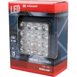 Kvadratinė LED darbo lempa 25w 3040 lm 10 30v