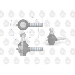 Kairė jungtis su veržle c 330 org 42282101u