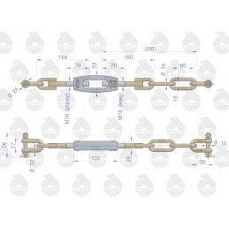 Šoninė grandinė c 330 originali ursus 42370330