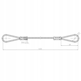 Kaukės kabelis 1335mm 4236105 c 330 originalus Ursus