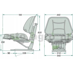 Padalinta sėdynė lux ursus c360 c330 mf zetor 25