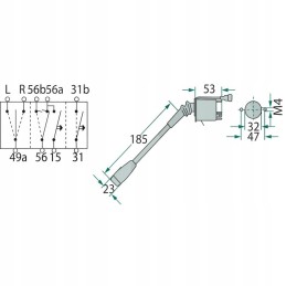 Posūkio ir artimųjų žibintų jungiklis deutz f