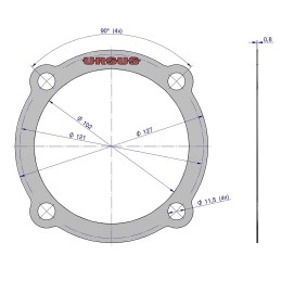 PTO guolio dangtelio sandariklis 0 8mm c 385 originalus