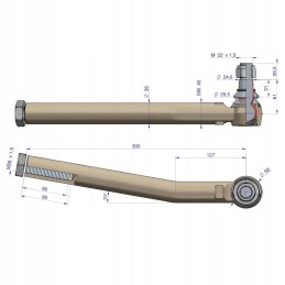 Fendt strypo galo jungtis 395mm m26x1 5
