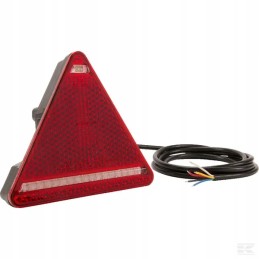 LED galinis kombinuotas žibintas, kairysis, trikampis, 12 24v