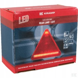 LED galinis kombinuotas žibintas, kairysis, trikampis, 12 24v