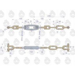 Šoninių sijų grandinė, skirta C 330, originali Ursus