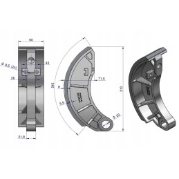 Stabdžių trinkelių rinkinys zetor 7211 7711 69112615