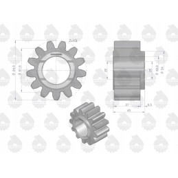 Palydovinė galutinė pavara 1693734m1 mf 4 originalus ursus