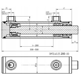 Hidraulinis cilindras smtg 40x25 taktų 200 2 vnt 8202542ne