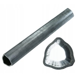 Išorinis ir vidinis trikampis vamzdis 54x4mm ilgio