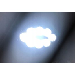 Ovali elipsė darbo lempa 8 LED 12 24v didelės galios