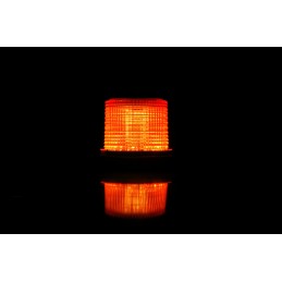 Oranžinė blykstės lemputė gaidys 12v 24v led mag