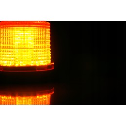 Oranžinė blykstės lemputė gaidys 12v 24v led mag
