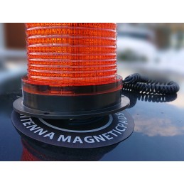 Oranžinė blykstės lemputė gaidys 12v 24v led mag