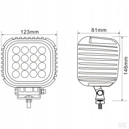 LED darbo lempa 48w 4000lm fokusuota šviesa