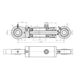 Hidraulinis cilindras smt 2 40x20x64 l 223mm