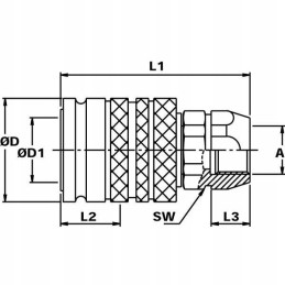 Skpf12c08 greitoji jungtis ISO 12 5 vidinis sriegis 1 2 BSP