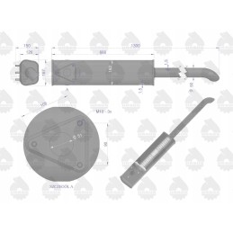 Trumpas šoninis duslintuvas 1300mm C 385 originalus Ursus