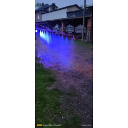 Mėlyna LED darbo lempa 27W šakinio krautuvo purkštuvas