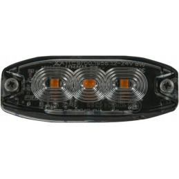 Gintaro spalvos įspėjamoji lemputė 3 LED LA20073