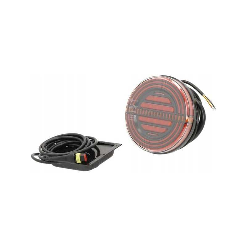 Integruotas apvalus LED galinis žibintas, 12v