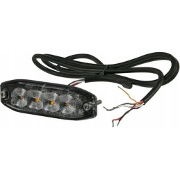 Gintaro spalvos įspėjamoji lemputė 4 LED LA20074