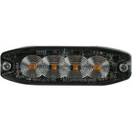 Gintaro spalvos įspėjamoji lemputė 4 LED LA20074