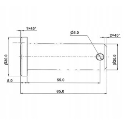 Apatinis pakabos tvirtinimo kaištis yra cinkuotas su lizdu