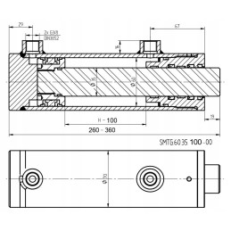 Hidraulinis cilindras smtg 60x35x100 l 260mm 8203568ne