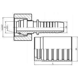 5x tiesus antgalis O formos žiedas M14 su įvore DN6 1 4