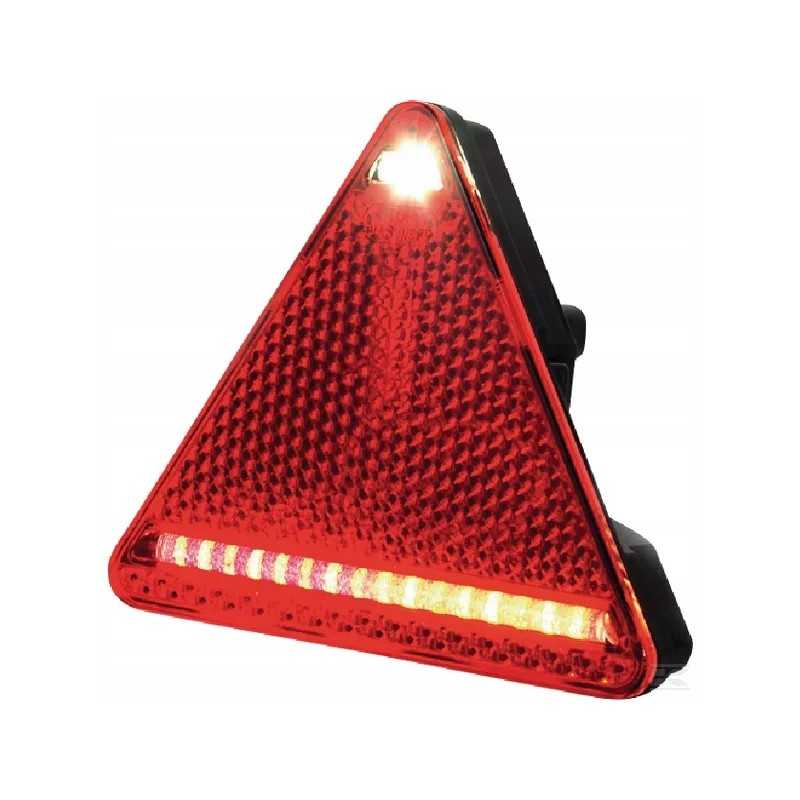 LED galinis kombinuotas žibintas, dešinysis, trikampis, 12 24v