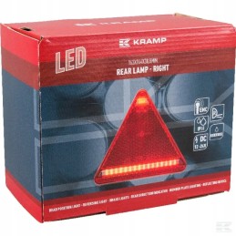 LED galinis kombinuotas žibintas, dešinysis, trikampis, 12 24v