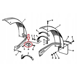 Priekinio sparno tvirtinimo kronšteinas, skirtas c 360 c