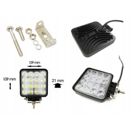 Lempa 16 LED halogeninis darbinis prožektorius 48w 12v 24v