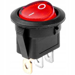 Amio 03086 apvalus jungiklis su raudonu