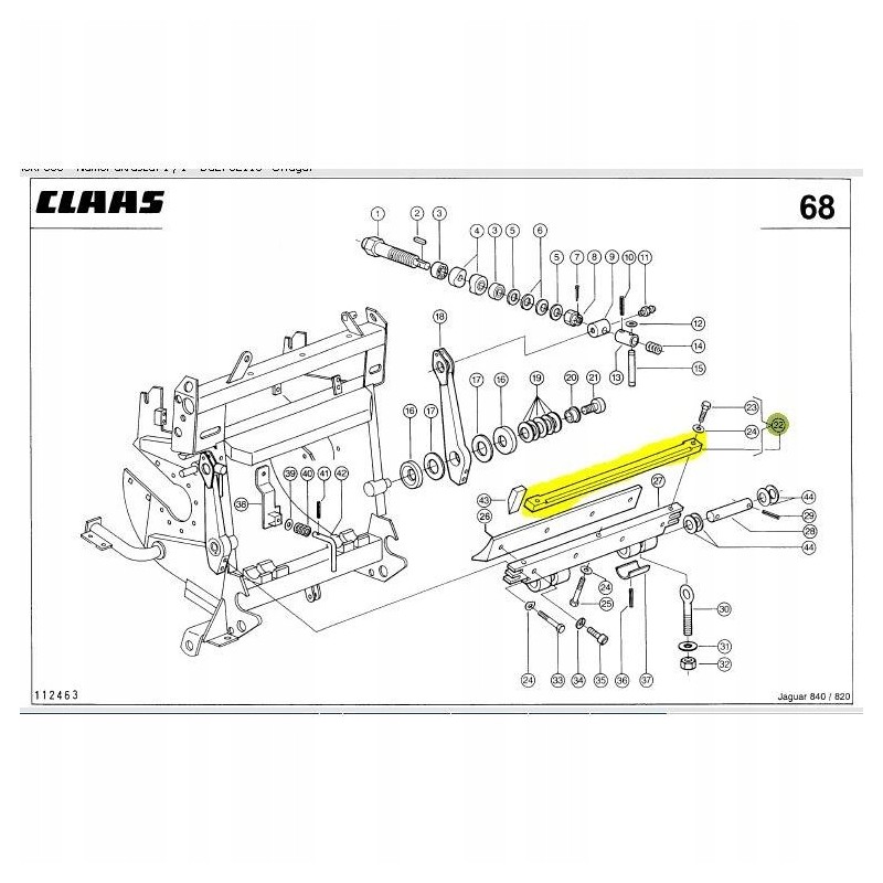 Spyruoklė claas jaguar 800 900 uni grass 98469302
