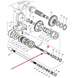 3794497m3 priekinės pavaros sankabos velenas