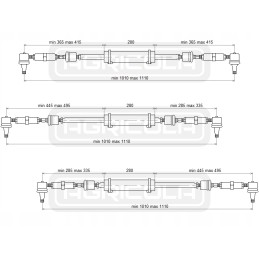 Vairo stiprintuvo cilindras c 360 2x80 hidroliderio komplektas