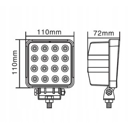 LED darbo lempa 48w 12v 24v 3520lm 6000k