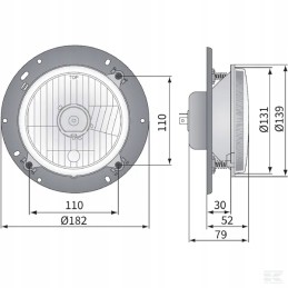 Apvalus halogeninis žibintas 12 24v