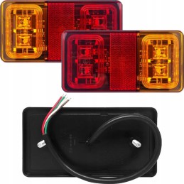 Kombinuotų lempų rinkinys priekabai su trikampiais