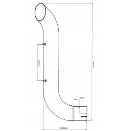 Duslintuvo išleidimo vamzdis AL116287 John Deere Inox Ando