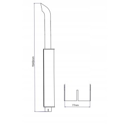 Vertikalus duslintuvo išmetimo vamzdis Renault Claas Inox A