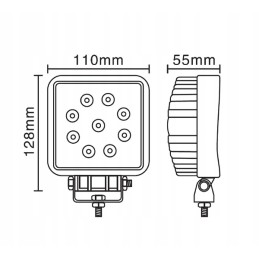 LED darbo lempa 27w 12v 24v 1620lm 6000k