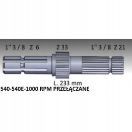 PTO volas John Deere 6000 7600 7810 6z l173282
